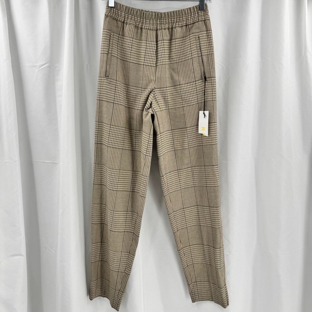 Remain Birger Christensen Plaid Pants Trouser Tan Dress Sz 2